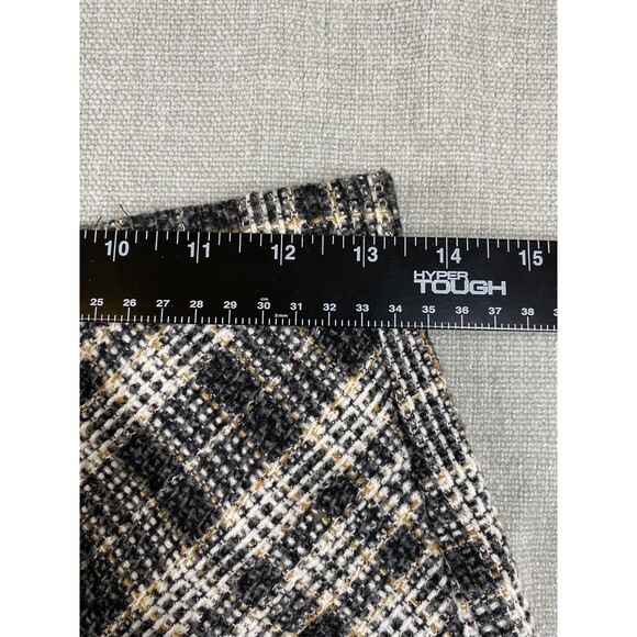 Plaid Wool Blend Skirt Womens Small Button Front Pocket Lined Classic Preppy - Picture 5 of 9